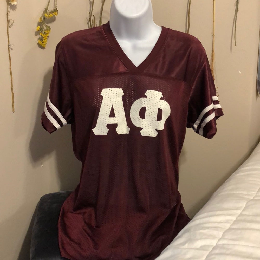 Maroon alpha phi jersey
